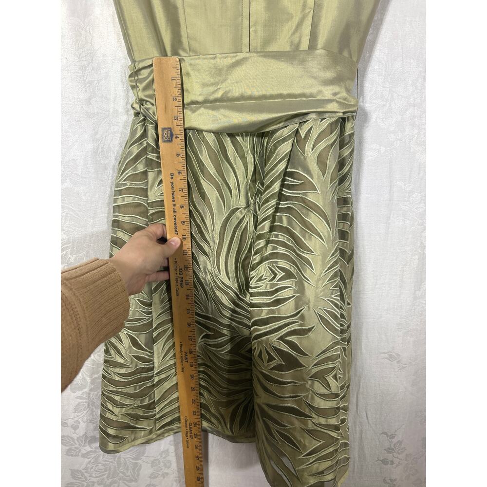 Marisa Baratelli Thai Silk Dress 6 Gold NEW Old Hollywood - Picture 10 of 11